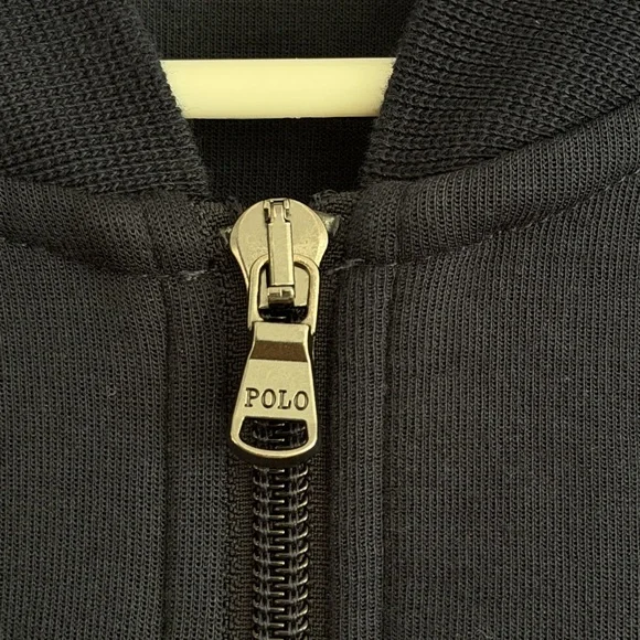 Polo Ralph Lauren men’s Medium Navy Iconic Double Knit Fleece Tech Bomber Jacket - Picture 8 of 11